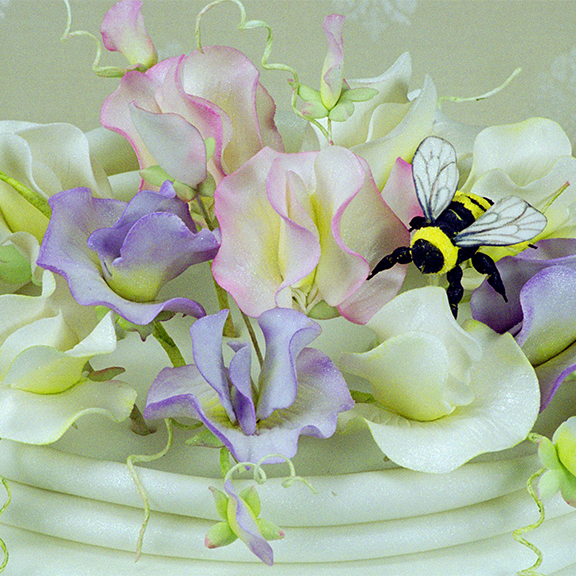 Sweet Pea and Bee in Sugar