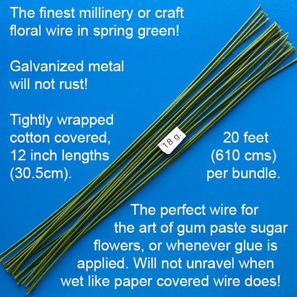 Green Cotton Wire - 18 gauge