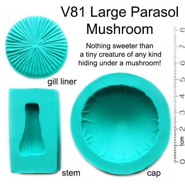 GOWA Large Button Mushroom Silicone Mold by WSA