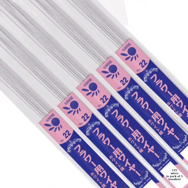 S1B-22GWJapanese_Paper_Covered_Wire_22Gauge_White_5Pack