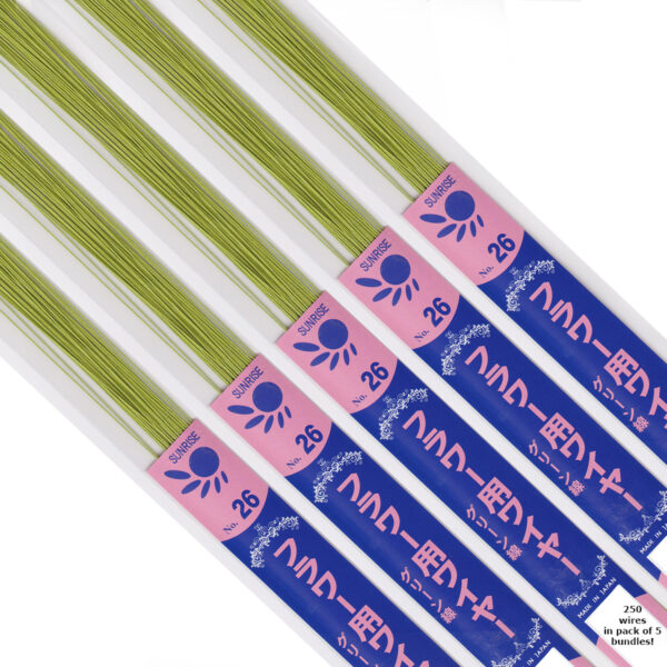 S1B-26GNGJapanese_Paper_Covered_Wire_26Gauge_Nile_5Pack