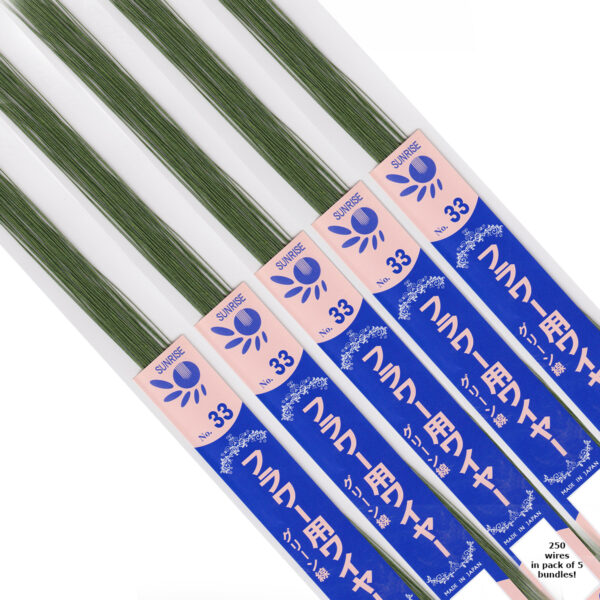 S1B-33GDGJapanese_Paper_Covered_Wire_33Gauge_Green_5Pack
