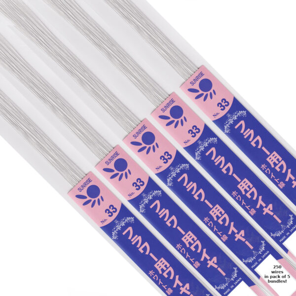 S1B-33GWJapanese_Paper_Covered_Wire_33Gauge_White_5Pack